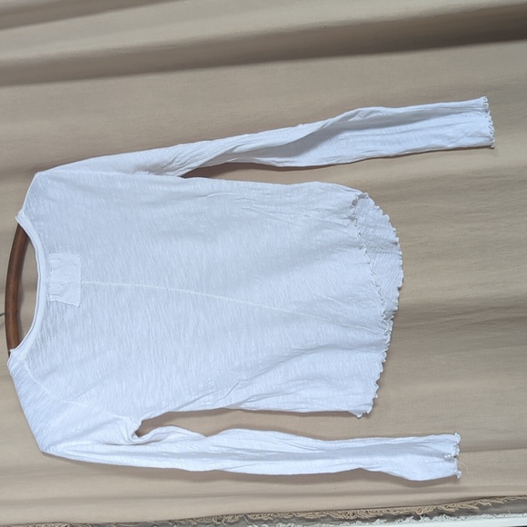 Free People We The Free Be My Baby Long Sleeve Knit Top Lettuce Trim - Picture 4 of 8